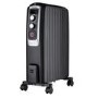 GRADE A3 - electriQ Portable 8 Fin Oil Filled Radiator - Black