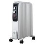 Refurbished electriQ Portable 8 Fin Oil Filled Radiator - White