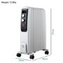 Refurbished electriQ Portable 8 Fin Oil Filled Radiator - White