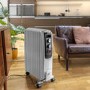 Refurbished electriQ Portable 8 Fin Oil Filled Radiator - White