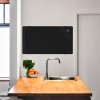 electriq 2000W Smart Designer Glass Panel Heater - Wall Mountable &amp; Bathroom Safe - Black 