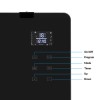 electriq 2000W Smart Designer Glass Panel Heater - Wall Mountable &amp; Bathroom Safe - Black 