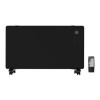 electriq 2000W Smart Designer Glass Panel Heater - Wall Mountable &amp; Bathroom Safe - Black 