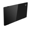 electriq 2000W Smart Designer Glass Panel Heater - Wall Mountable &amp; Bathroom Safe - Black 