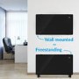 GRADE A2 - electriQ 2000W Black Designer Glass Heater Wall Mountable Low Energy  with Smart WiFi Alexa - Ultra Slim only 8cm  Bathroom Safe IP24