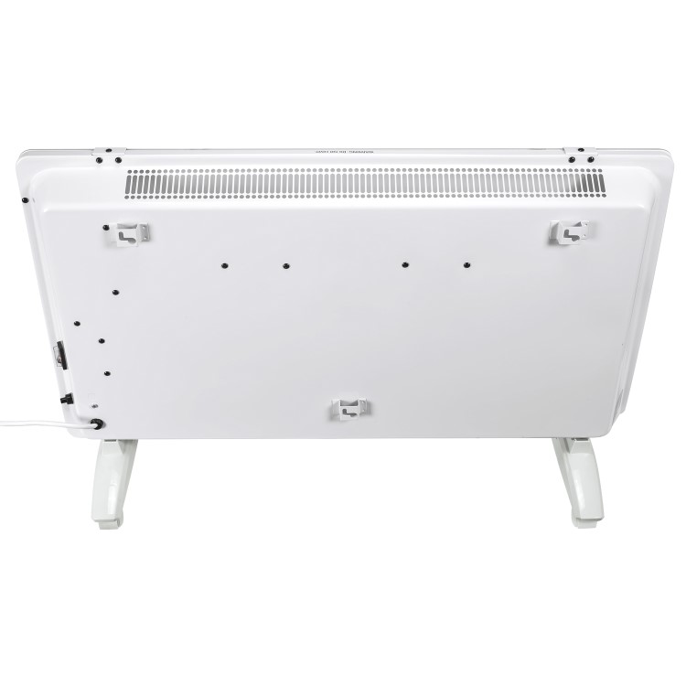 electriQ 2000W Smart Designer Glass Panel Heater - Wall Mountable & Bathroom Safe