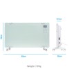 electriq 2000W Smart Designer Glass Panel Heater - Wall Mountable &amp; Bathroom Safe 