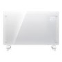 Refurbished electriQ 2500W Smart Designer Glass Panel Convection Heater - Wall Mountable & Bathroom Safe - White