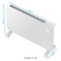 Refurbished electriQ 2500W Smart Designer Glass Panel Convection Heater - Wall Mountable & Bathroom Safe - White