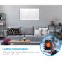 Refurbished electriQ 2500W Smart Designer Glass Panel Convection Heater - Wall Mountable & Bathroom Safe - White