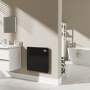 Low Energy 350w Infrared Designer Glass Wall Mounted Heater and Smart WiFi Alexa - IP44 Bathroom Safe