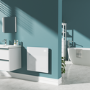 Low Energy 350w Infrared Designer Glass Wall Mounted Heater and Smart WiFi Alexa - IP44 Bathroom Safe