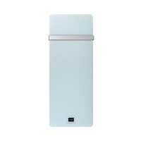Low Energy 850w Infrared Designer Glass Wall Mounted Heater with Towel Rail and Smart WiFi Alexa - IP24 Bathroom Safe