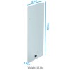 Low Energy 850w Infrared Designer Glass Wall Mounted Heater with Towel Rail and Smart WiFi Alexa - IP24 Bathroom Safe