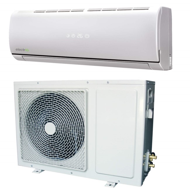 GRADE A1 - electriQ 24000 BTU Hitachi Powered Wall Mounted Split Air Conditioner with Heat Pump 5 meters pipe kit and 5 
