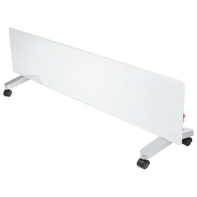 Refurbished - electriQ 750W Smart Designer Slim Glass Panel Heater - Wall Mountable & Bathroom Safe - White