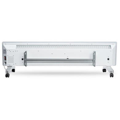 Refurbished - electriQ 750W Smart Designer Slim Glass Panel Heater - Wall Mountable & Bathroom Safe - White