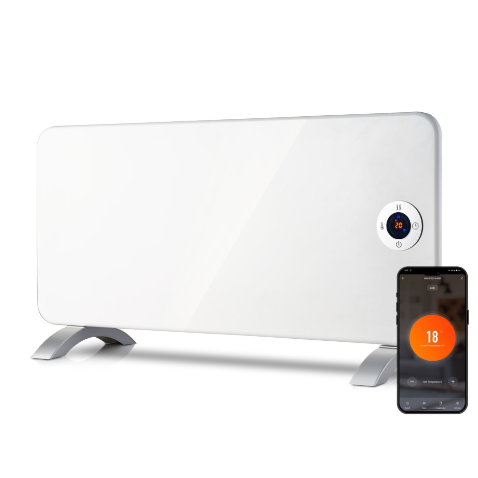 Buy electriQ 2000W Wall Mountable Panel Heater with Smart WiFi Alexa