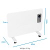 electriq 1000W Slim Wall Mountable Panel Heater with Thermostat and Weekly Timer - Bathroom Safe