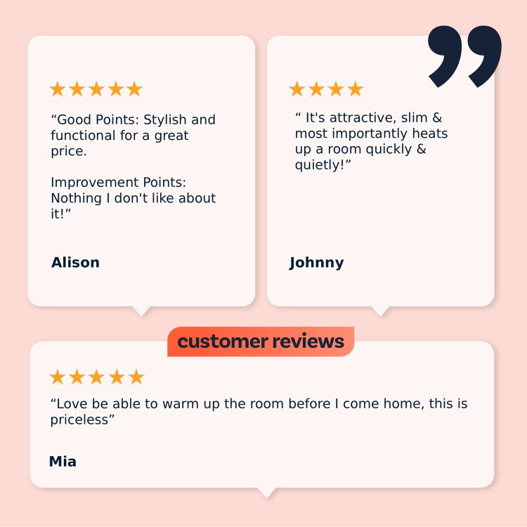 electriQ 2000W Smart Electric Designer Panel Heater - Wall Mountable & Bathroom Safe - White