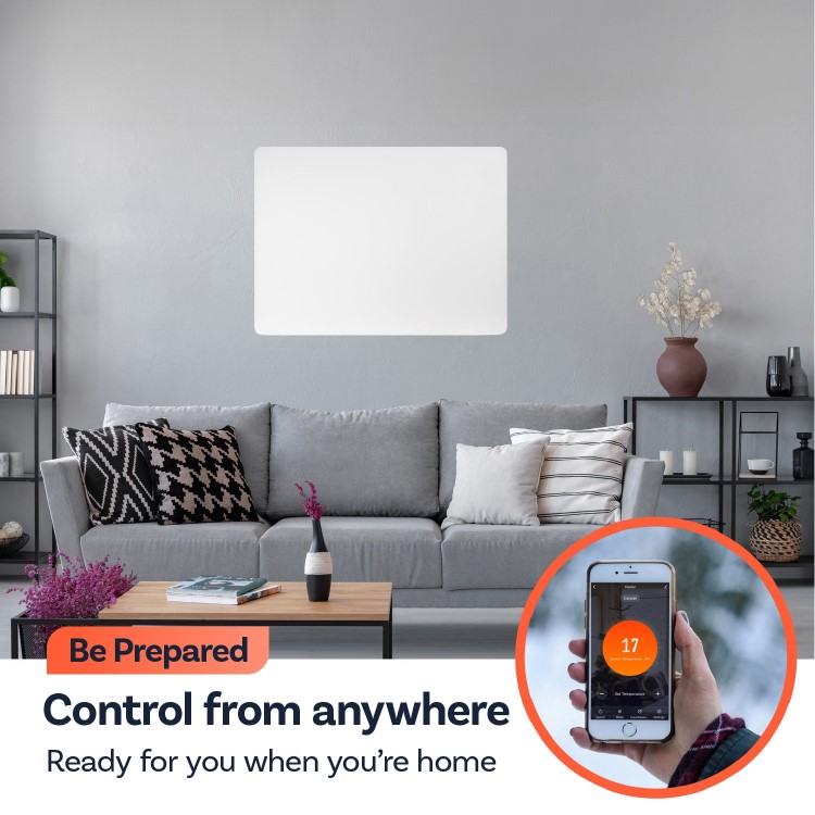 electriQ 550W Paintable Smart Infrared Heater Wall Mounted & Low Energy