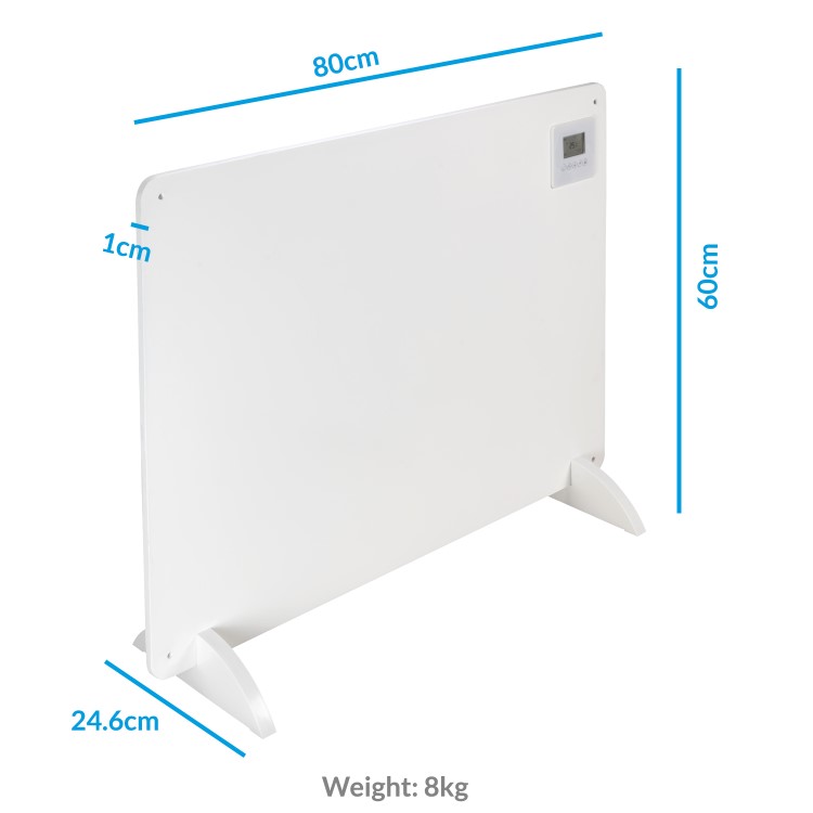 GRADE A3 - Ultraslim Paintable 550 Watt WiFi  Wall Mountable Panel Heater with  Smart App Alexa and Google Home Compatible