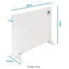 electriQ Paintable 550W Smart Wall Mountable Panel Heater