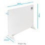 GRADE A3 - Ultraslim Paintable 550 Watt WiFi  Wall Mountable Panel Heater with  Smart App Alexa and Google Home Compatible