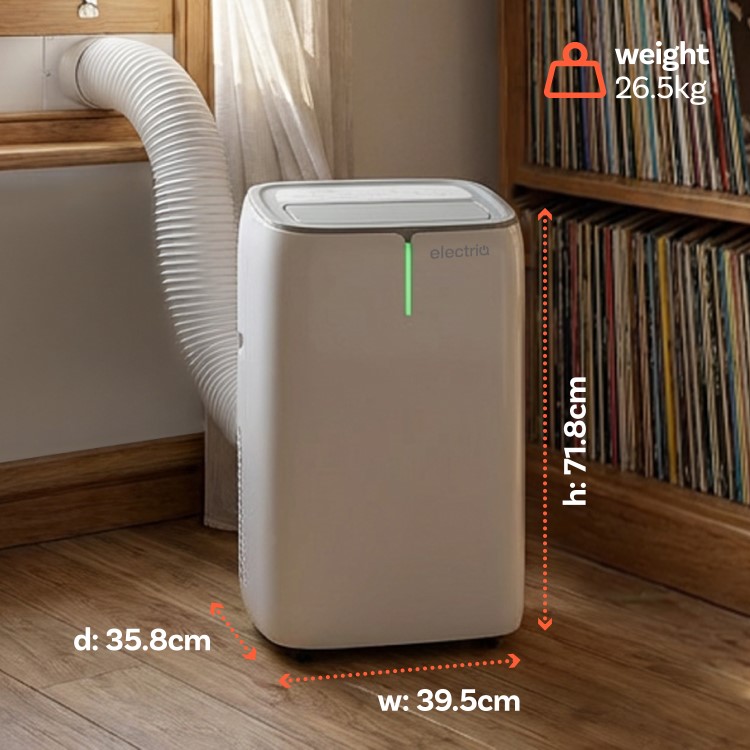 electriQ EcoPlus 10000 BTU  A+ Low Energy  Smart Quiet Portable AC & Heater