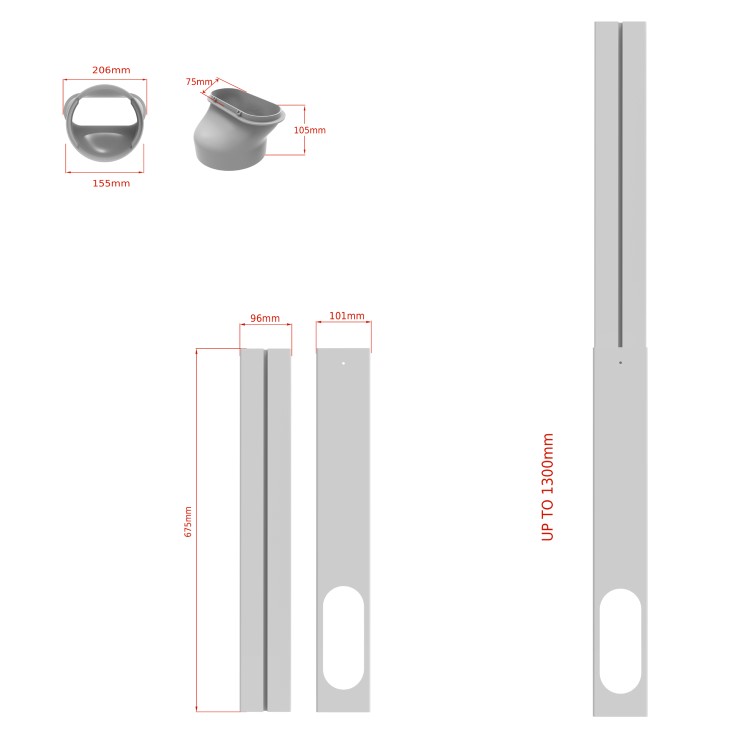 Universal sash window kit for for EcoSilent10W & EcoPlus10HPW & EcoSilent12W & EcoSilent14W