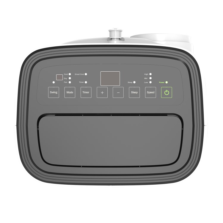 GRADE A2 - Dual plug EU+UK electriQ 12000 BTU Quiet Portable Air Conditioner - for rooms up to 30sqm