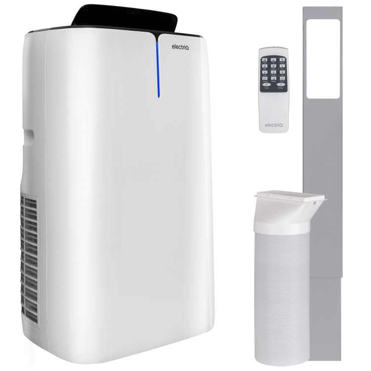 GRADE A2 - electriQ EcoSilent 14000 BTU Smart Portable Air Conditioner with Air Purifier and Heat Pump Function