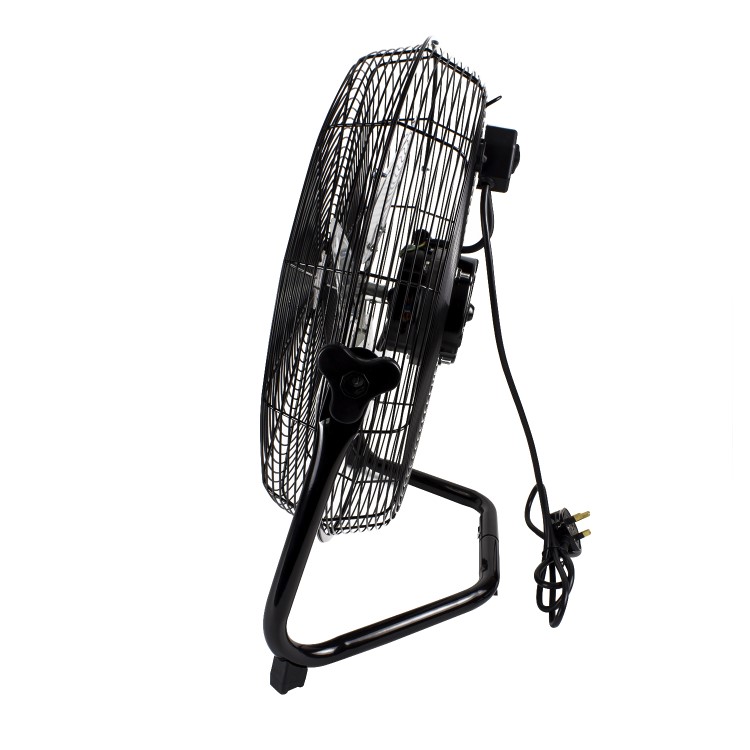 Refurbished electriQ 18 Inch High Velocity Floor Fan - Black