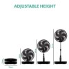 electriQ 12-inch Rechargeable and Foldable Black DC Pedestal Fan - Quiet Operation for Versatile Indoor and Outdoor Comfort