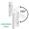 electriQ 6 inch Rechargeable and Foldable Quiet DC Fan with LED Light - Ideal for Indoor or Outdoor