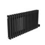 Midnight Black Electric Horizontal Column Radiator with Wi-Fi Thermostat - 1200W - H400xW830mm - Bathroom Safe