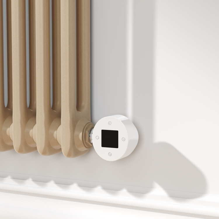 Cleopatra Horizontal Smart Electric Radiator with Wi-Fi Thermostat - 1.2KW - H400xW830 - Bathroom Safe