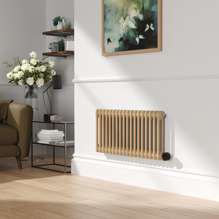 Elk brown Horizontal Smart Electric Radiator with Wi-Fi Thermostat - 1.2KW - H400xW830 - Bathroom Safe