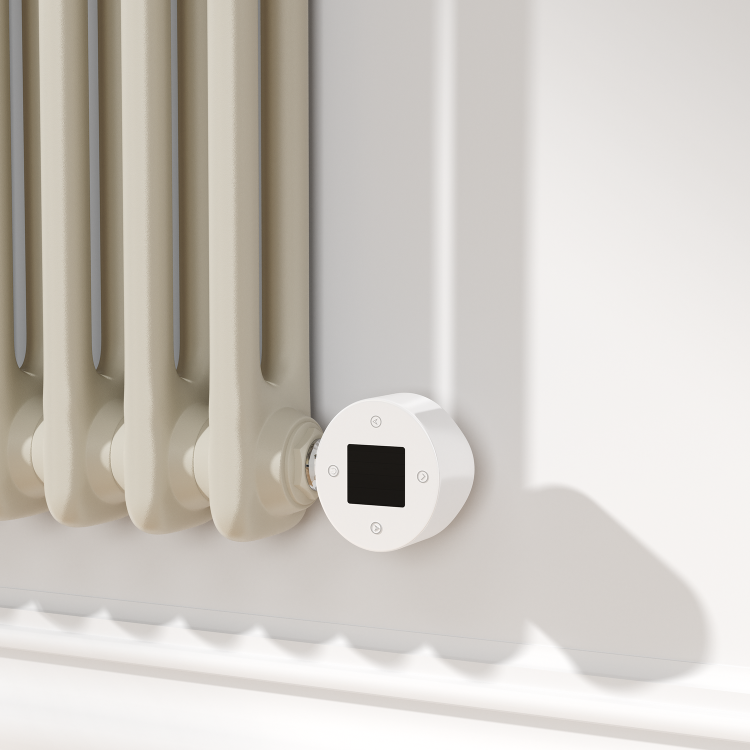 Linen Horizontal Smart Electric Radiator with Wi-Fi Thermostat - 1.2KW - H400xW830 - Bathroom Safe