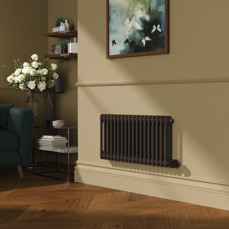 Russet Horizontal Smart Electric Radiator with Wi-Fi Thermostat - 1.2KW - H400xW830 - Bathroom Safe