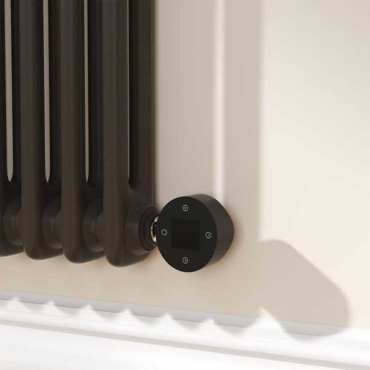 Russet Horizontal Smart Electric Radiator with Wi-Fi Thermostat - 1.2KW - H400xW830 - Bathroom Safe