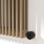 Beige grey Horizontal Smart Electric Radiator with Wi-Fi Thermostat - 1.2KW - H400xW1190 - Bathroom Safe