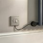 Midnight Black Horizontal Column Smart Electric Radiator with Wi-Fi Thermostat - 1200W - H400xW1190mm - Bathroom Safe