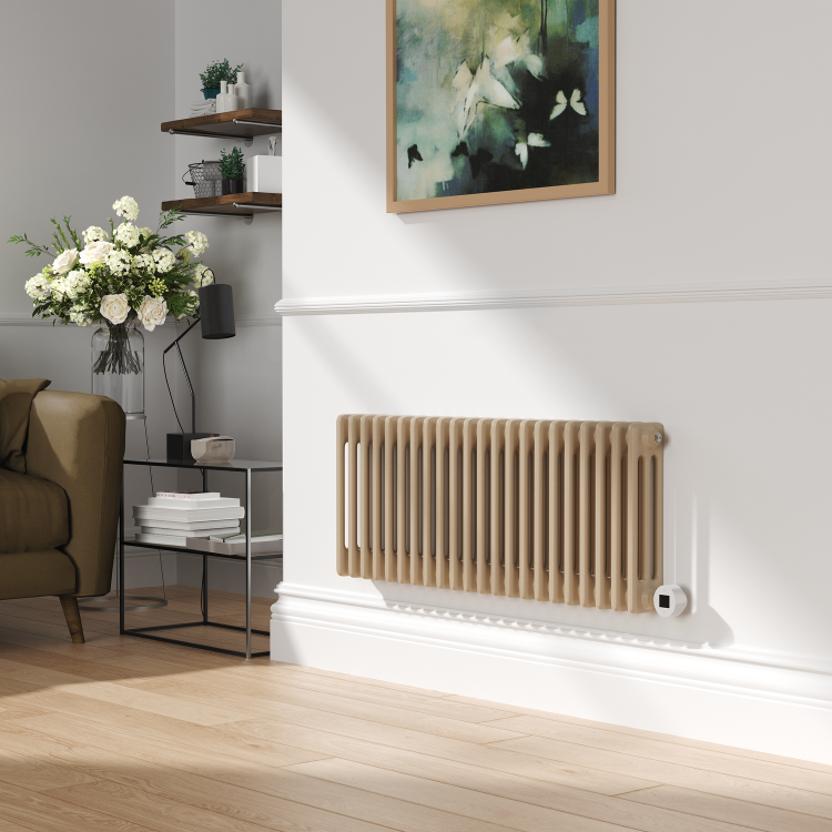 Cleopatra Horizontal Smart Electric Radiator with Wi-Fi Thermostat - 1200W - H400xW1190mm - Bathroom Safe