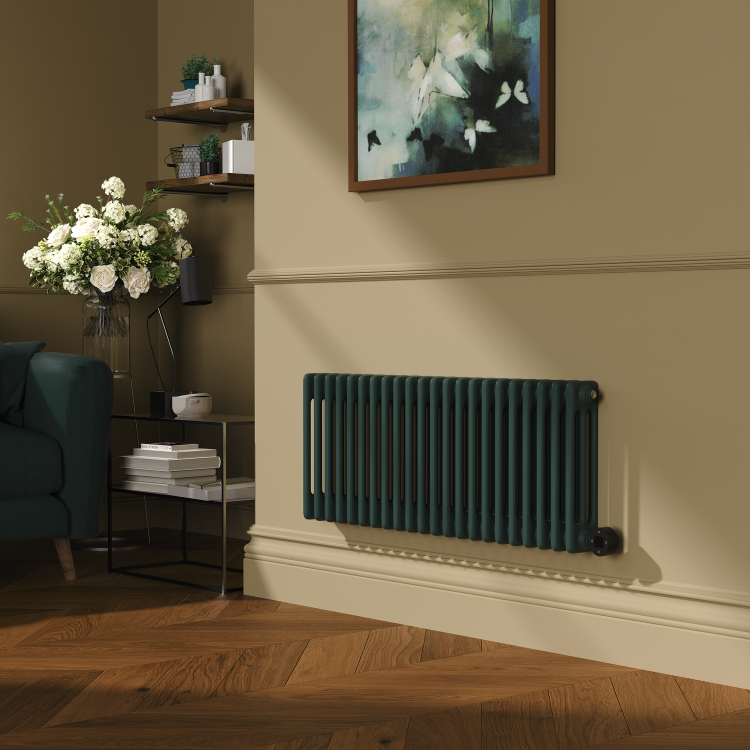 Evergreen Horizontal Smart Electric Radiator with Wi-Fi Thermostat - 1.2KW - H400xW1190 - Bathroom Safe