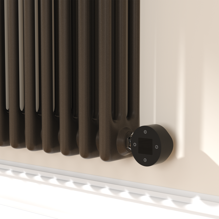 Russet Horizontal Smart Electric Radiator with Wi-Fi Thermostat - 1.2KW - H400xW1190 - Bathroom Safe