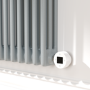 Salt & Pepper Horizontal Smart Electric Radiator with Wi-Fi Thermostat - 1.2KW - H400xW1190 - Bathroom Safe