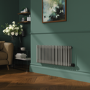 Smoked Stone Horizontal Smart Electric Radiator with Wi-Fi Thermostat - 1.2KW - H400xW1190 - Bathroom Safe