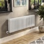 White Electric Horizontal Column Radiator 1.2kW with Wifi Thermostat - H400xW1190mm - IPX4 Bathroom Safe