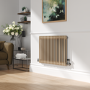 Reggio Elk brown Horizontal Double Column Traditional Radiator 600x830mm 2832 BTU - Cast Iron Style